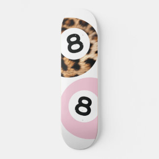Leopard 8 Ball Chic Skateboard Wall Art