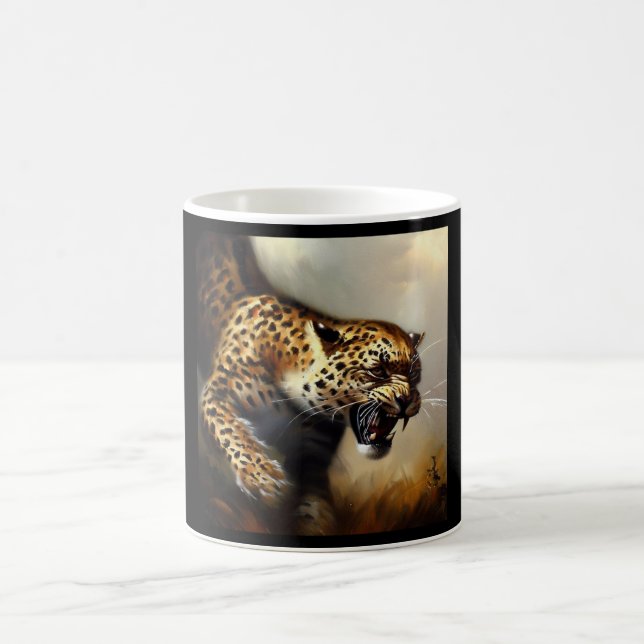 Leopard (8) Wildkatze Kaffeetasse (Mittel)