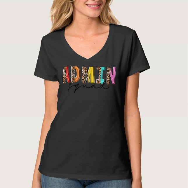 Leopard Admin Squad Letzter Schullehrer Li T-Shirt (Vorderseite)