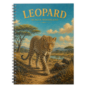 Leopard Akazien-Wald Watercolor GeoSaga Notizblock