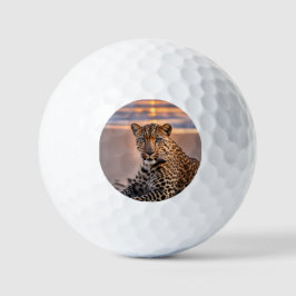 Leopard am Strand Golfball