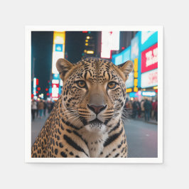 Leopard am Times Square Serviette