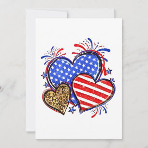 Leopard American Flag Herz 4. Juli USA Ankündigung