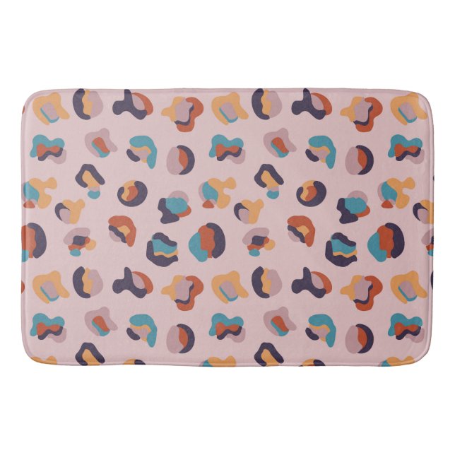 Leopard Animal Pink Modern Badematte (Vorderseite)