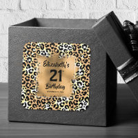 Leopard Animal Print 21. Geburtstag Personalisiert