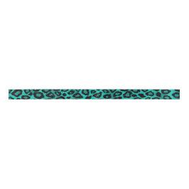Leopard Animal Print | Aquamarin Satinband