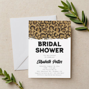 Leopard Animal Print Bridal Dusche Einladung
