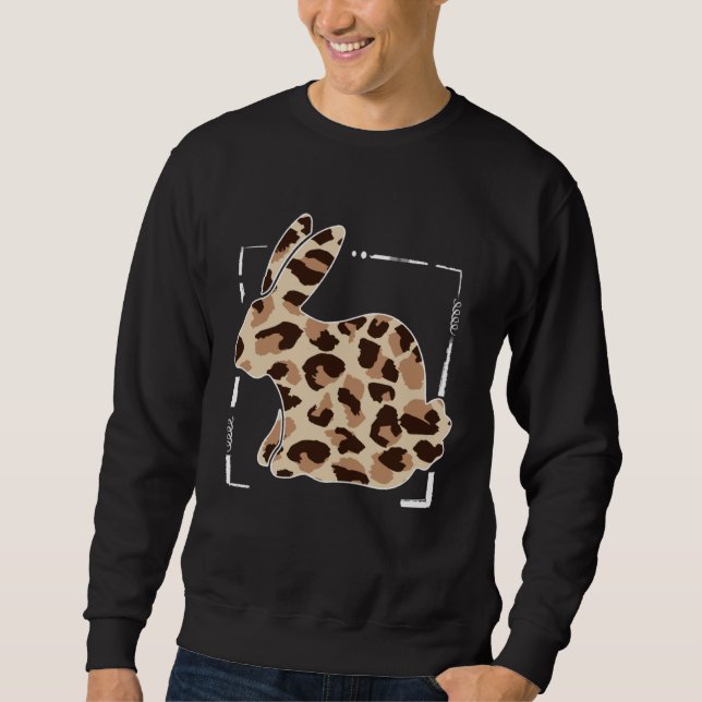Leopard Animal Print Easter Hunting Season Outfit  Sweatshirt (Vorderseite)