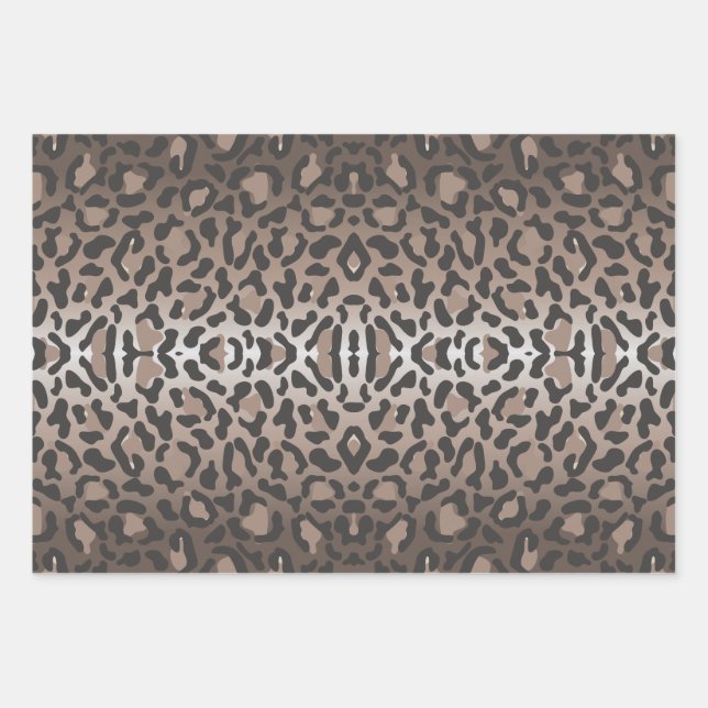 Leopard Animal Print Geschenkpapier Set (Vorderseite)