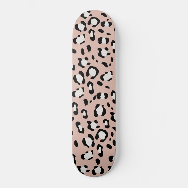 Leopard Animal Print Glam #12 Skateboard (Vorderseite)