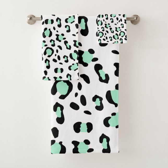 Leopard Animal Print Glam #16 #pattern #decor #art Badhandtuch Set (Insitu)