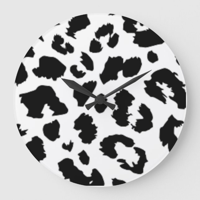 LEOPARD ANIMAL PRINT GROßE WANDUHR (Vorderseite)