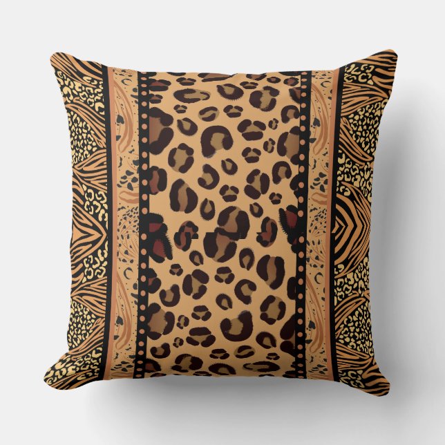 Leopard Animal Print Kissen (Vorderseite)