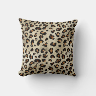 Leopard Animal Print Künstlerische Wildkatzenfell  Kissen