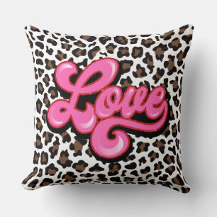 Leopard Animal Print Liebe Decorative Kissen