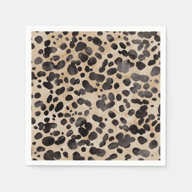 Leopard Animal Print Modernes Brautparty Serviette (Vorderseite)