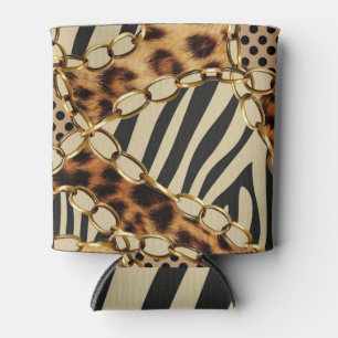 Leopard Animal Print Nahtloses Muster Dosenkühler