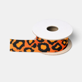 Leopard Animal Print | Orange Satinband