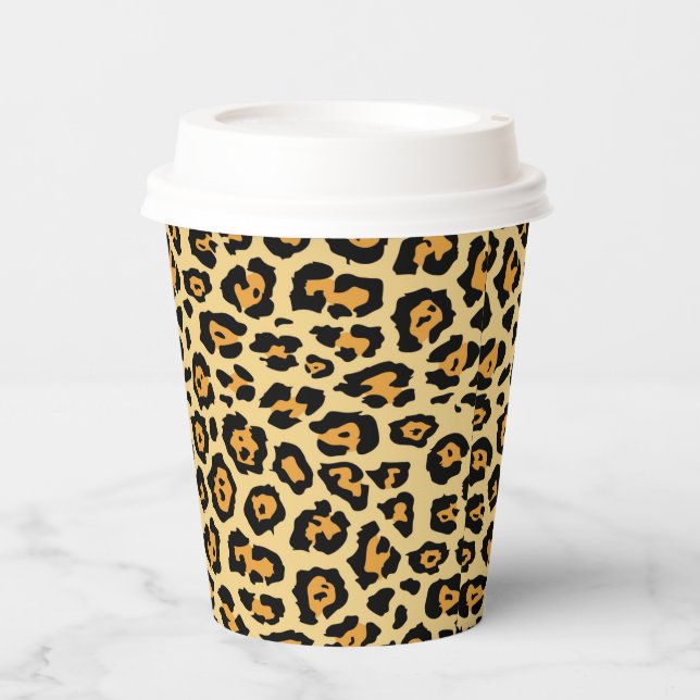 Leopard Animal Print Pattern-25560 Pappbecher (Vorderseite)