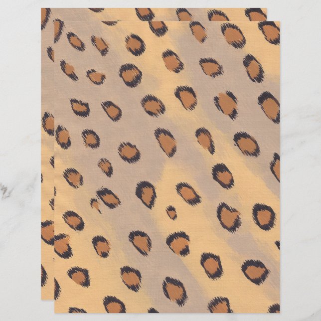 Leopard Animal Print Scrapbook Paper (Vorne/Hinten)