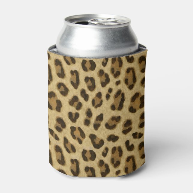Leopard Animal Print Skin Muster Dosenkühler (Kanne Vorderseite)