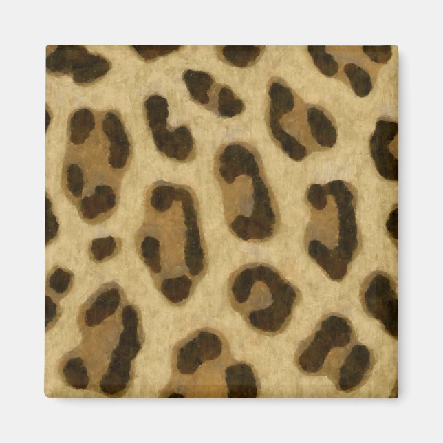 Leopard Animal Print Skin Muster Magnet (Vorne)