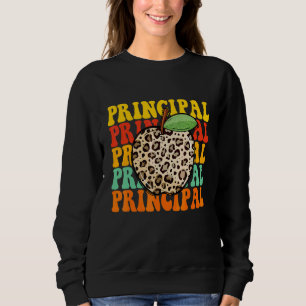 Leopard Apfel Schulleiter Lehrer Anerkennung Rücke Sweatshirt