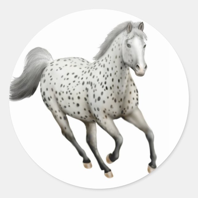 Leopard Appaloosa Horse Galloping Sticker (Vorderseite)