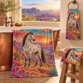 Leopard Appaloosa Red Rock Canyon Badhandtuch Set