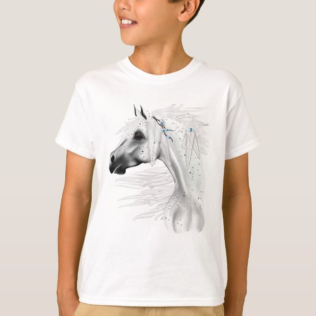 Leopard Appy and White Feathers Shirt (Vorderseite)