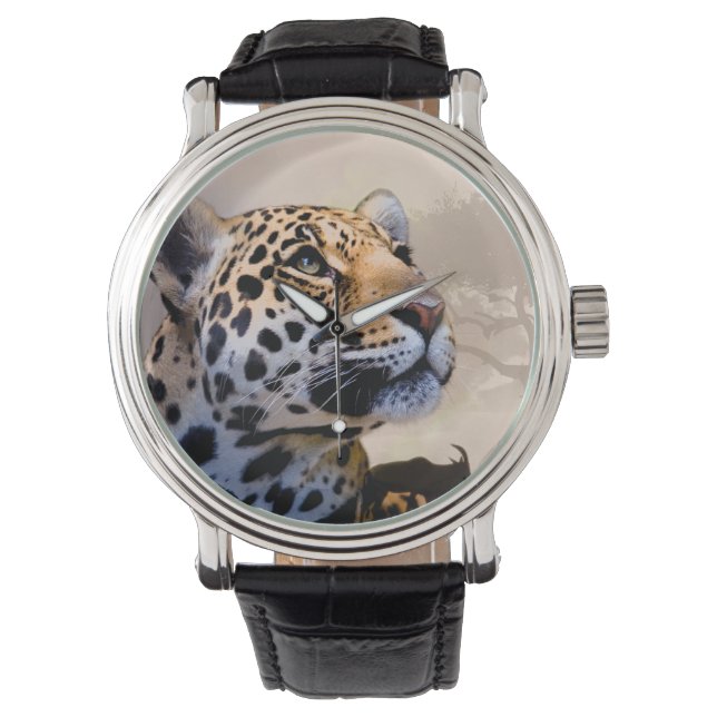 Leopard Art. 1 Uhren und Zahlenoptionen (Vorderseite)
