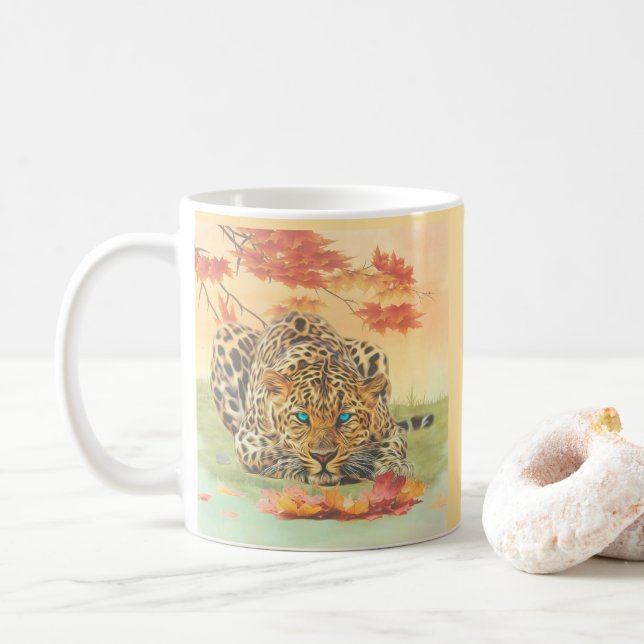 Leopard Art Kaffeetasse (Mit Donut)