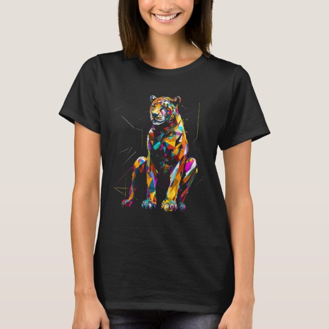 Leopard Artwork Colourful  Animal Leopard T-Shirt (Vorderseite)