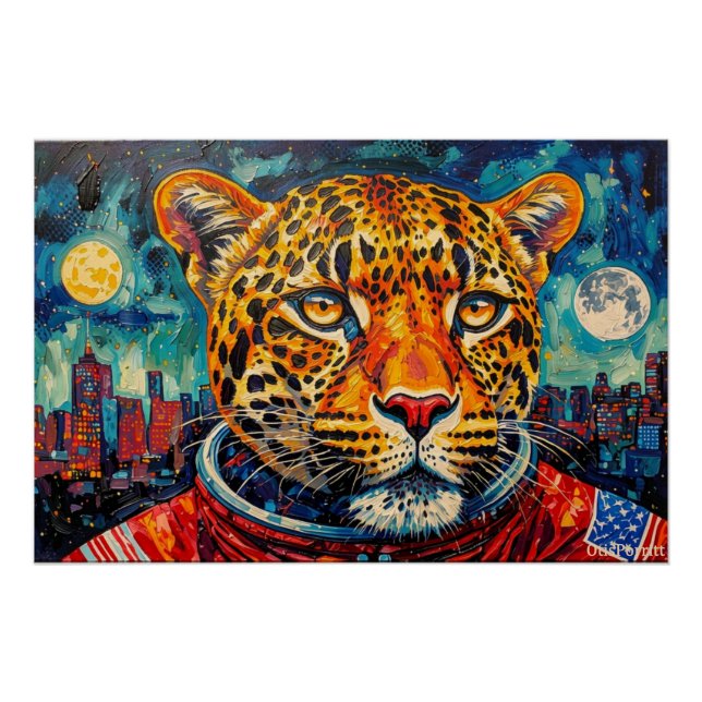 LEOPARD ASTRONAUT-KEHRT NACH HAUSE POSTER (Vorderseite)