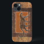 Leopard auf Orange und Brown-Hintergrund Case-Mate iPhone Hülle<br><div class="desc">Normanne Wyatt hat eine fantastische Sammlung Kunst,  die Schönheit der Tiere gefangenzunehmen. Der Hintergrund ist,  mit scharfen Orangen Afrika-themenorientiert und Braun und das Zeichnen eines Leoparden auf ihn mischt tadellos mit ihm. Genießen Sie der Natur,  die mit diesem Bild heute am feinsten ist.</div>