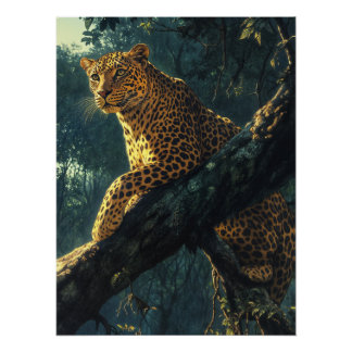 Leopard auf Watch Poster