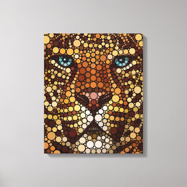Leopard aus Kreisen Leinwanddruck (Vorderseite)