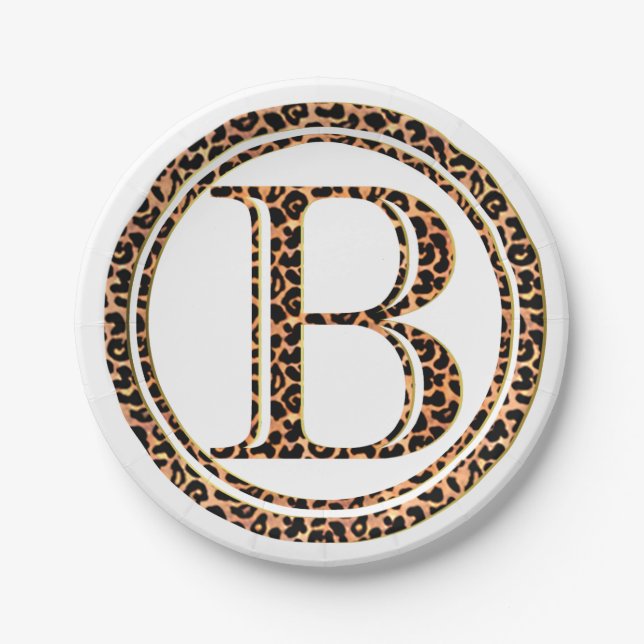 Leopard B Pappteller (Vorderseite)