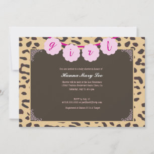 Leopard Baby Shower Einladung