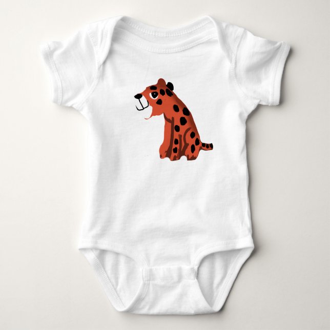 Leopard Baby Strampler (Vorderseite)