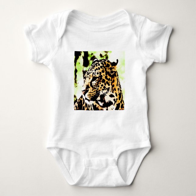 Leopard Baby Strampler (Vorderseite)