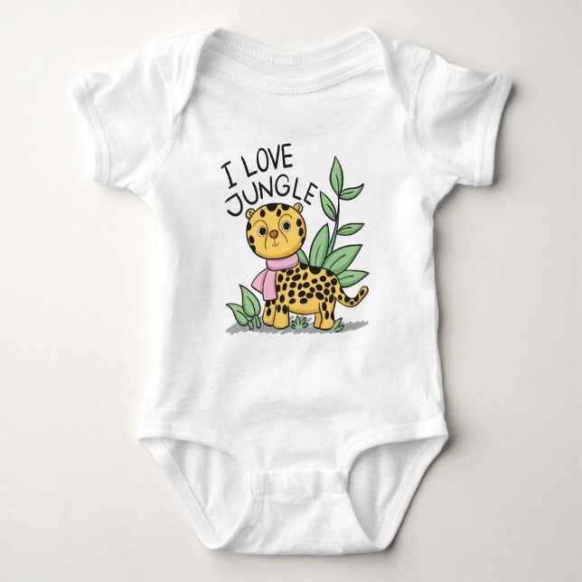 Leopard Baby Strampler (Vorderseite)