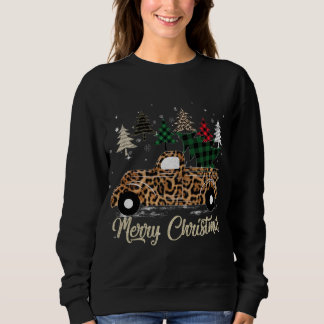 Leopard bedeckter roter LKW mit Buffalo Kariert Ch Sweatshirt