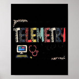 Leopard-Beschriftung Telemetrie-Team Herz-Telemetr Poster