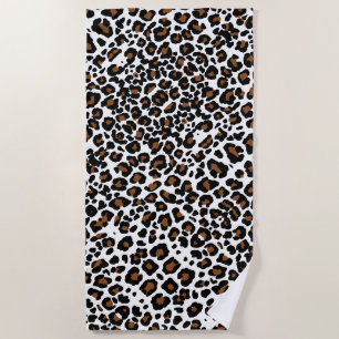 Leopard Big Cat Fur Muster drucken Strandtuch