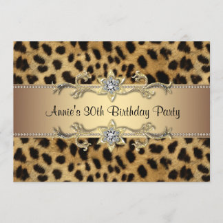 Leopard Birthday Party Einladung