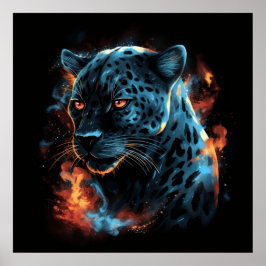 Leopard Blanc Poster