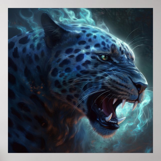 Leopard Blanc Poster (Vorne)
