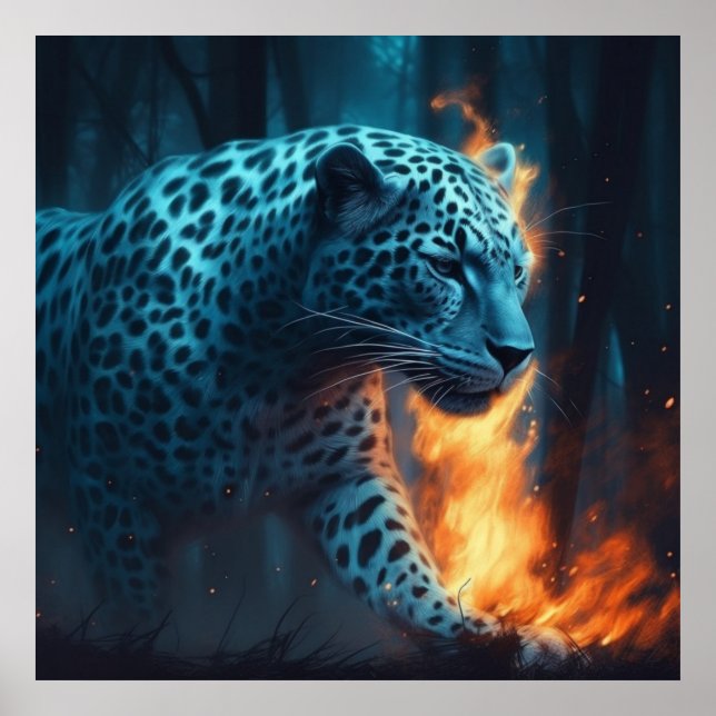 Leopard Blanc Poster (Vorne)