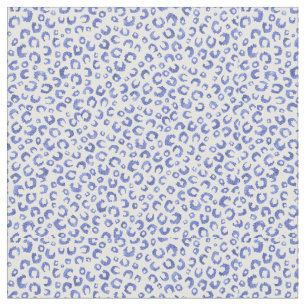 Leopard-Blauer Glitzer Stoff